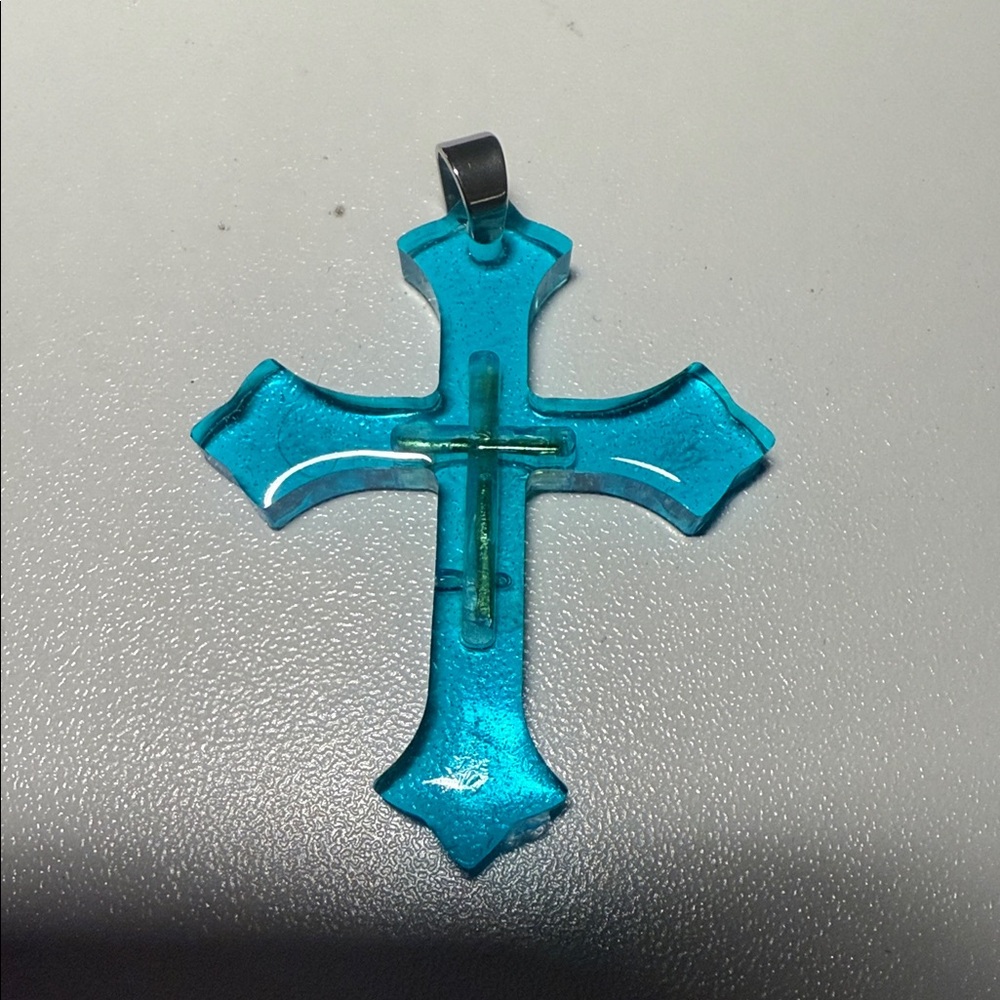 Blue Cross Pendant